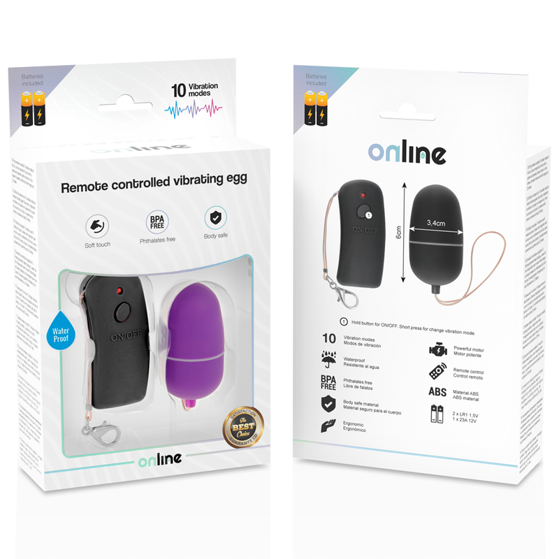 EN LIGNE - OEUF VIBRANT TÉLÉCOMMANDÉ LILA