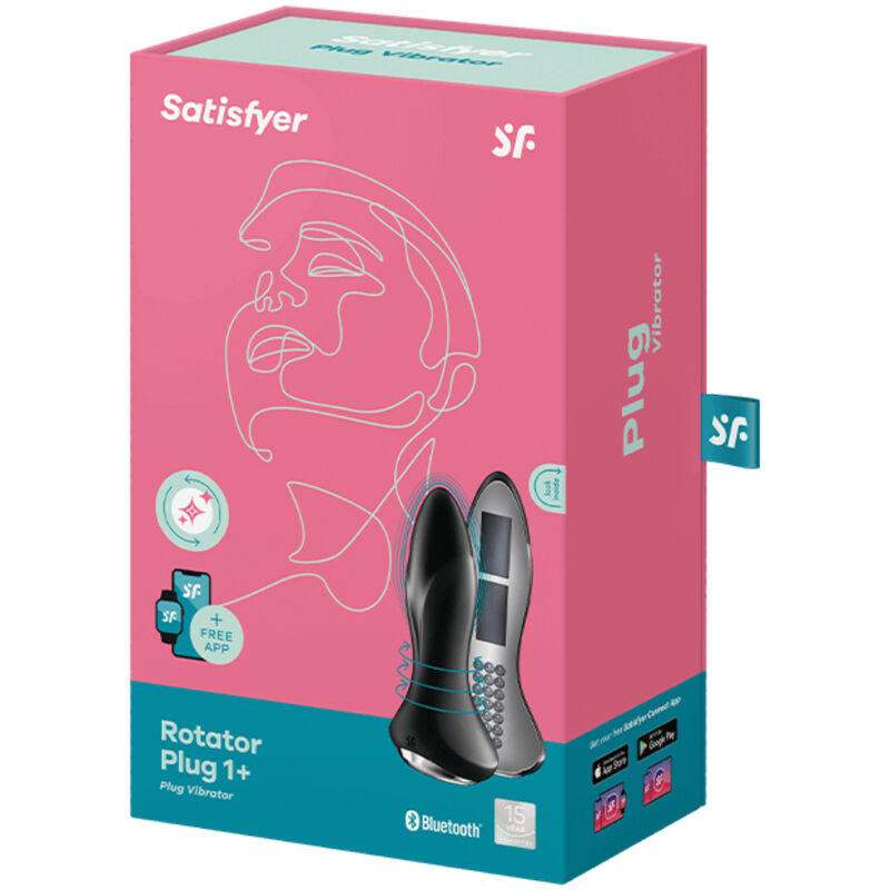 SATISFYER - ROTATOR PLUG 1+ PLUG VIBRANT APPLICATION NOIR