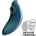 SATISFYER - VULVA LOVER 1 BLUE STIMULATOR AND VIBRATOR