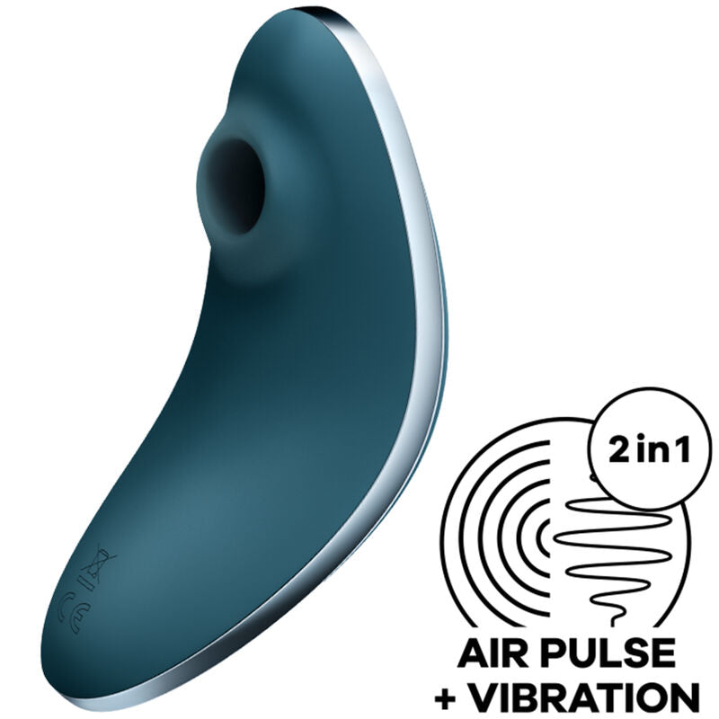 SATISFYER - VULVA LOVER 1 BLUE STIMULATOR AND VIBRATOR