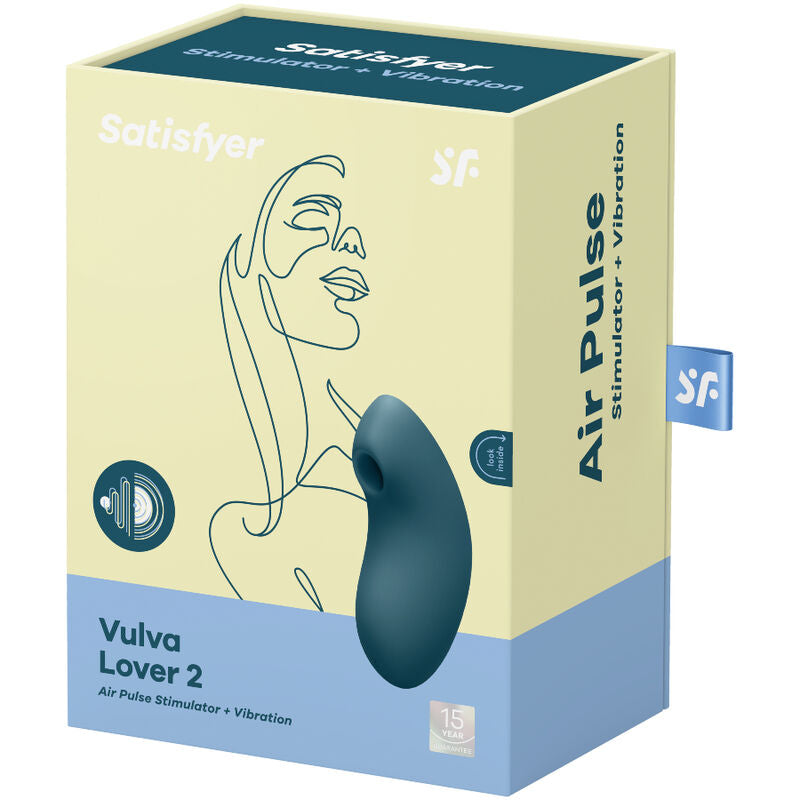 SATISFYER - VULVA LOVER 2 STIMULATEUR ET VIBRATEUR BLEU