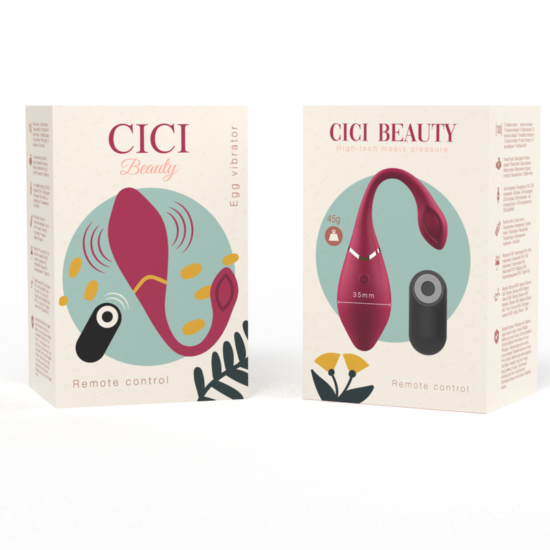 CICI BEAUTY - VIBREUR OEUF EN SILICONE DE QUALITÉ SUPÉRIEURE AVEC TÉLÉCOMMANDE