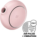 SATISFYER - PRO TO GO 3 STIMULATEUR ET VIBREUR DOUBLE ROSE