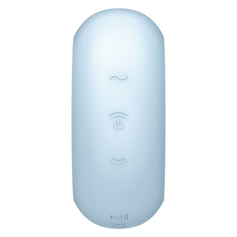 SATISFYER - PRO TO GO 3 STIMULATEUR ET VIBREUR DOUBLE BLEU