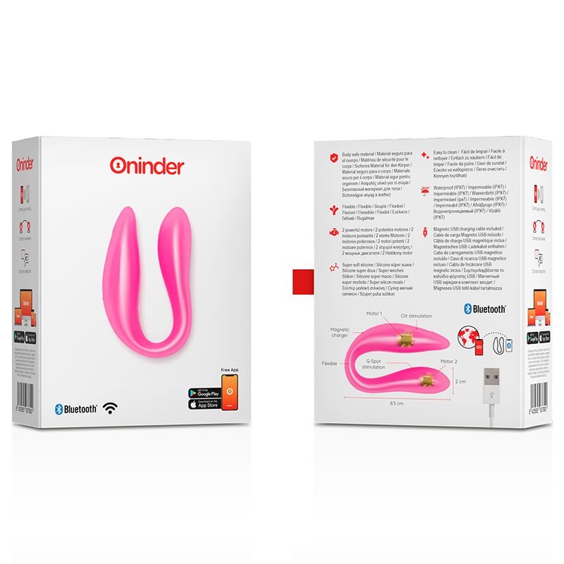 ONINDER - LISBONNE STIMULATEUR POINT G & CLITORIS ROSE - APPLICATION GRATUITE ROSE