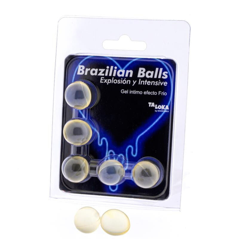 TALOKA - BRAZILIAN BALLS EXCITING GEL WITH COOLING EFFECT AND VIBRATION 5 BALLS