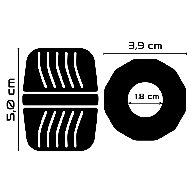 POWERING - ANNEAU PÉNIEN ULTRA SOUPLE ET RÉSISTANT 5 CM PR11 NOIR