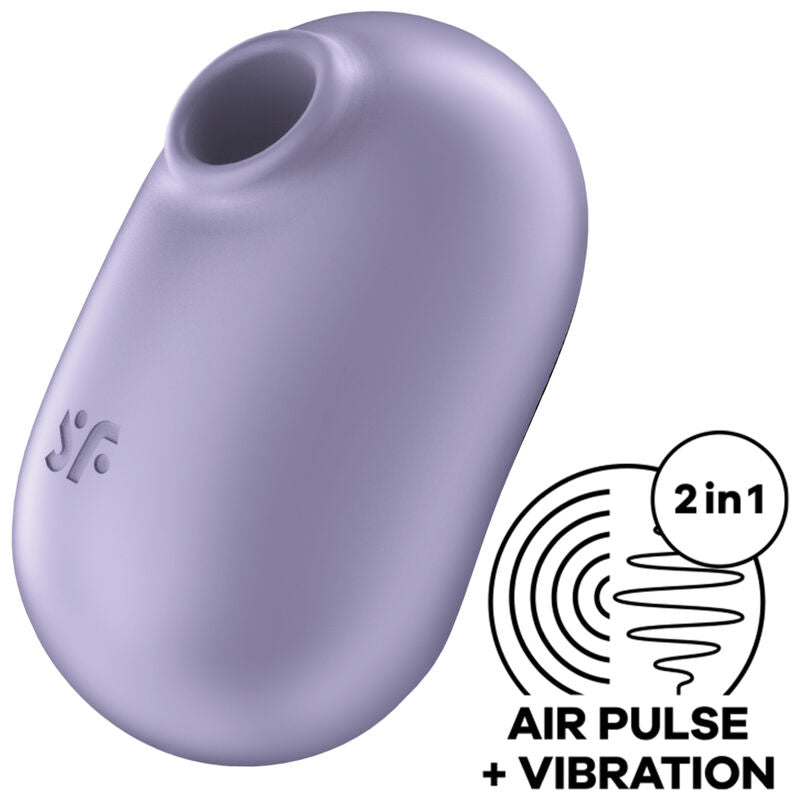 SATISFYER - PRO TO GO 2 STIMULATOR AND VIBRATOR DOUBLE VIOLET