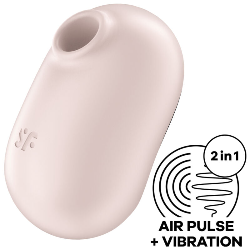 SATISFYER - PRO TO GO 2 DOUBLE STIMULATOR AND VIBRATOR BEIGE