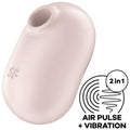 SATISFYER - PRO TO GO 2 DOUBLE STIMULATOR AND VIBRATOR BEIGE
