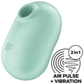SATISFYER - PRO TO GO 2 DOUBLE STIMULATOR AND VIBRATOR GREEN