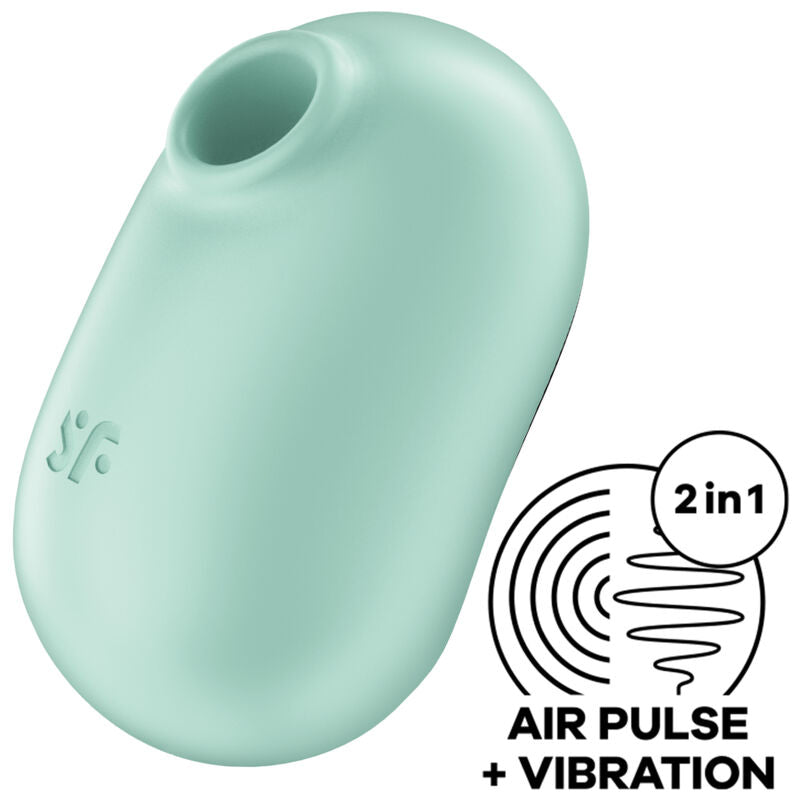 SATISFYER - PRO TO GO 2 DOUBLE STIMULATOR AND VIBRATOR GREEN