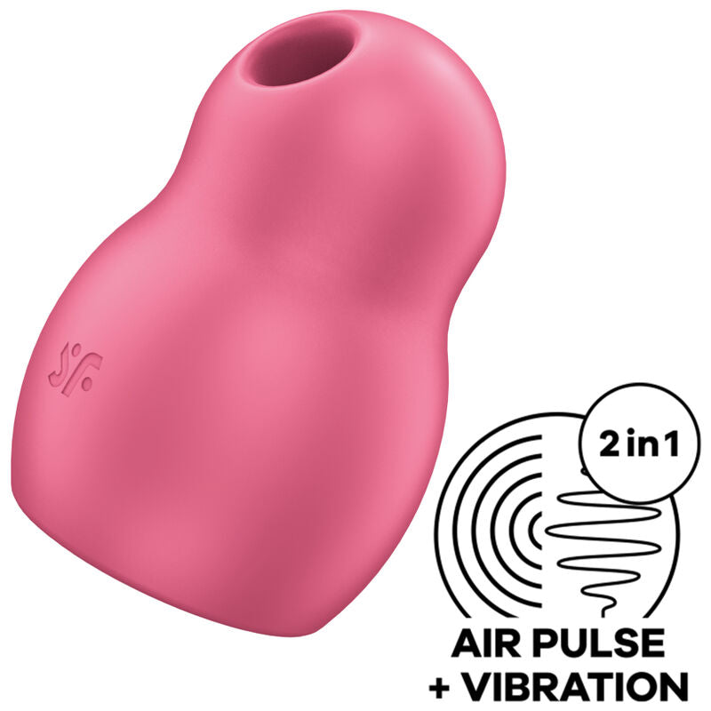 SATISFYER - PRO TO GO 1 STIMULATEUR ET VIBREUR DOUBLE ROUGE