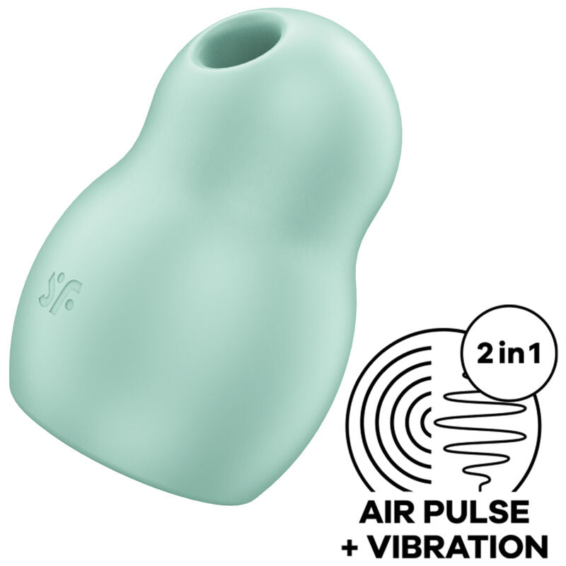 SATISFYER - PRO TO GO 1 DOUBLE STIMULATOR AND VIBRATOR GREEN