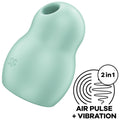 SATISFYER - PRO TO GO 1 DOUBLE STIMULATOR AND VIBRATOR GREEN