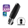 SATISFYER - POWER MASTURBATOR NEGRO Y PLATA