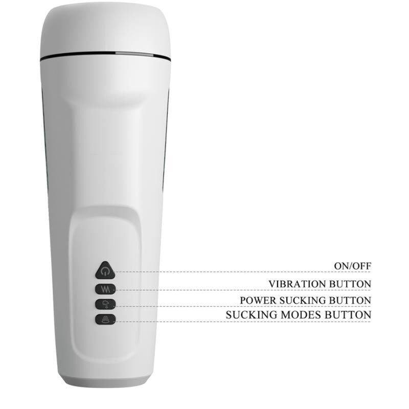 PRETTY LOVE - SIENNA MASTURBATEUR MASCULIN AVEC VIBRATIONS, SON ET SUCCION