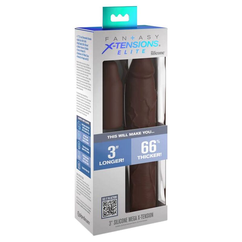 FANTASY X- TENSIONS - GAINE PIPEDREAMS 22,86 CM + PLUG 7,62 CM MARRON