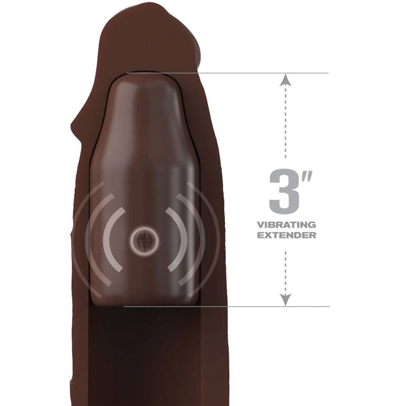 FANTASY X- TENSIONS - GAINE PIPEDREAMS 22,86 CM + PLUG TÉLÉCOMMANDÉ 7,62 CM MARRON