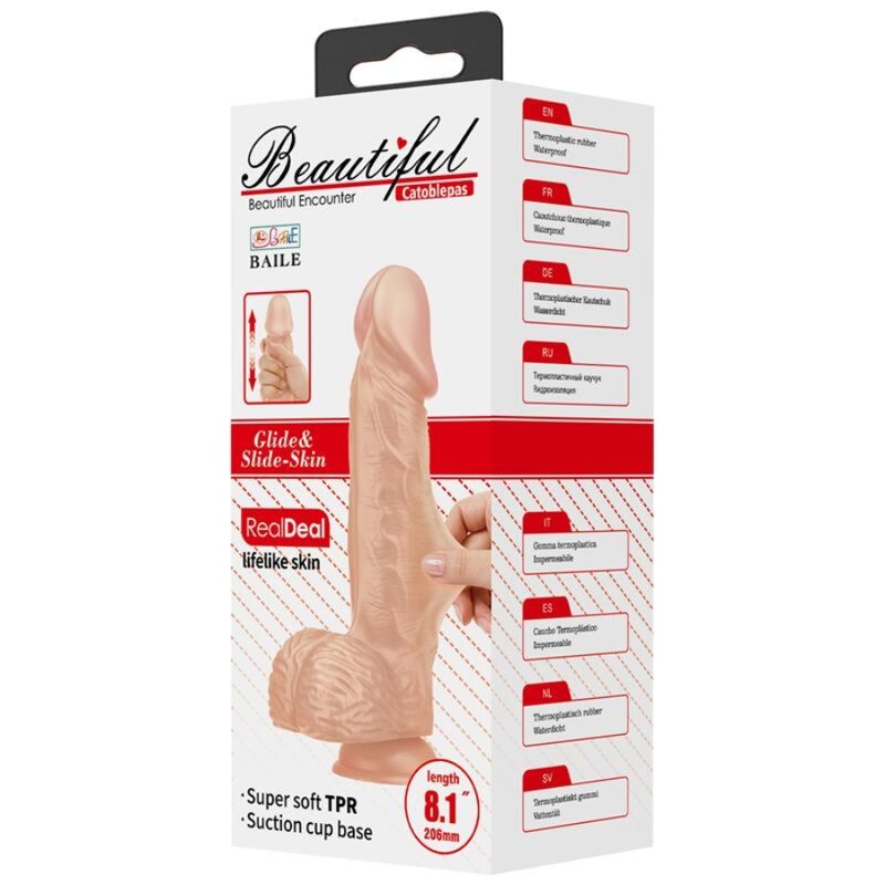 DANSE - BELLE RENCONTRE CATOBLEPAS GODEMICHET RÉALISTE FLEXIBLE 20.6 CM NATUREL