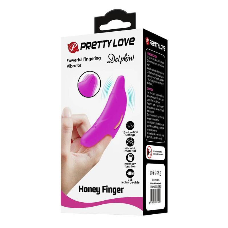 PRETTY LOVE - DÉLPHINI PUISSANT STIMULATEUR DE DOIGT VIOLET