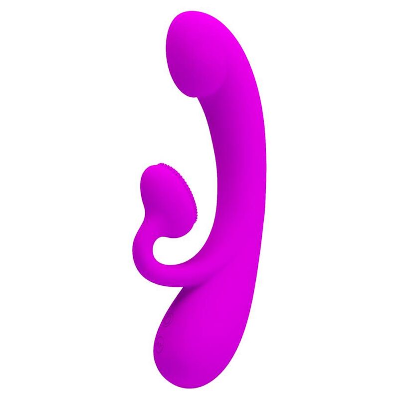 PRETTY LOVE - VIBREUR SINCÈRE ET STIMULATEUR CLITORIDIEN EN SILICONE VIOLET