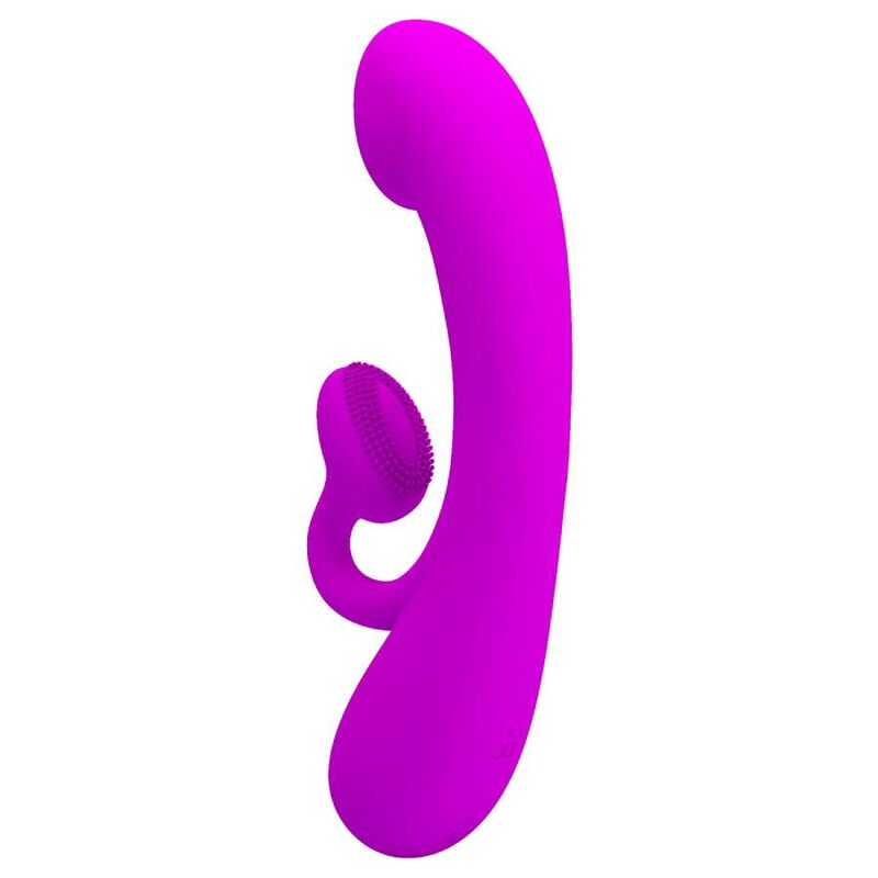 PRETTY LOVE - VIBREUR SINCÈRE ET STIMULATEUR CLITORIDIEN EN SILICONE VIOLET