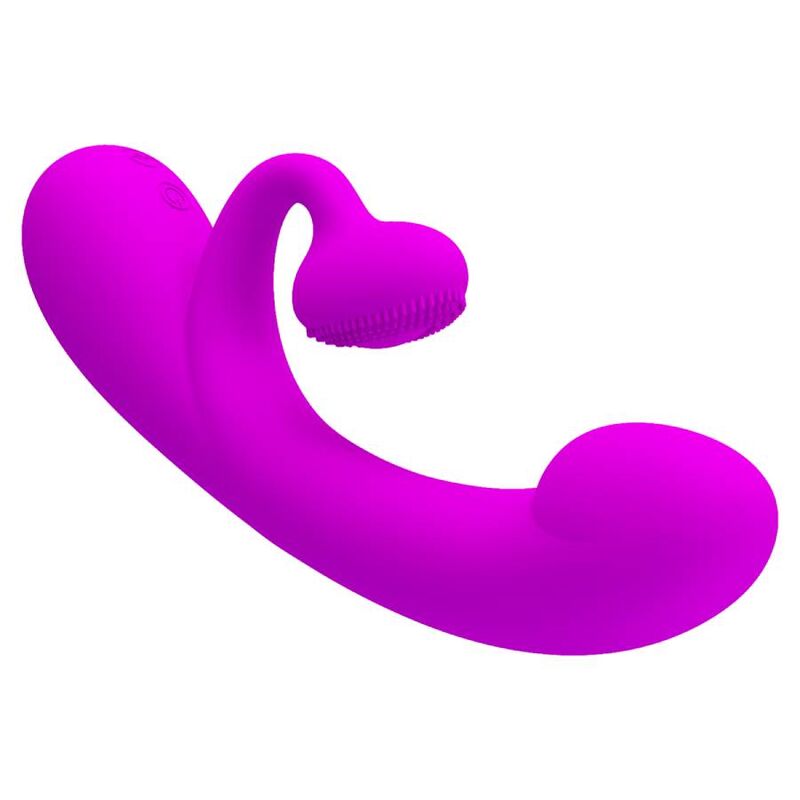 PRETTY LOVE - VIBREUR SINCÈRE ET STIMULATEUR CLITORIDIEN EN SILICONE VIOLET