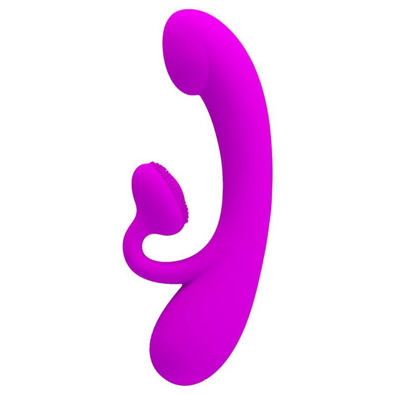 PRETTY LOVE - VIBREUR SINCÈRE ET STIMULATEUR CLITORIDIEN EN SILICONE VIOLET