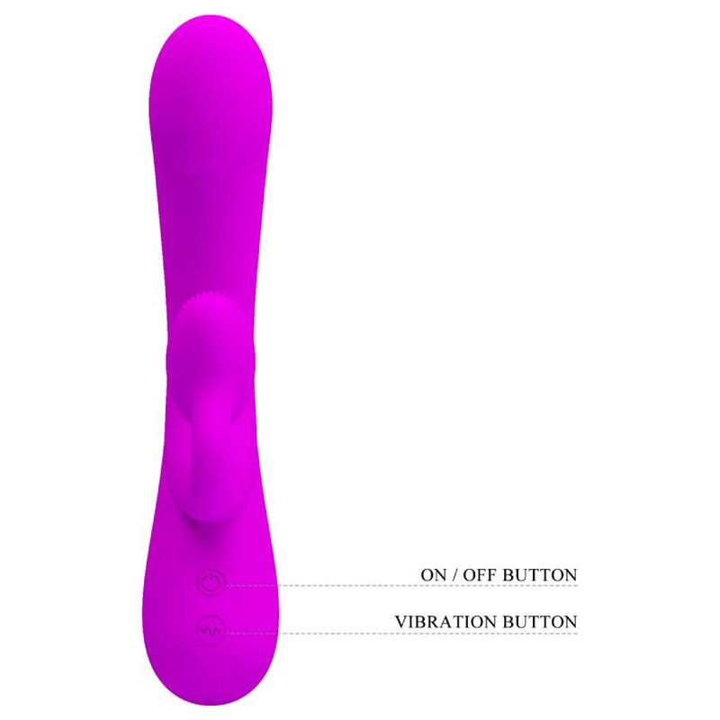 PRETTY LOVE - VIBREUR SINCÈRE ET STIMULATEUR CLITORIDIEN EN SILICONE VIOLET
