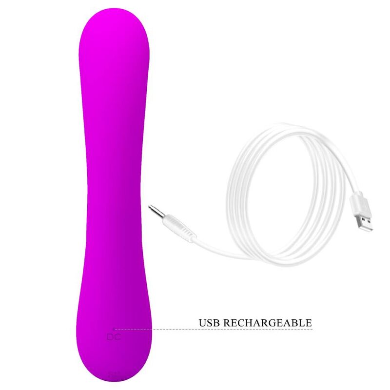 PRETTY LOVE - VIBREUR SINCÈRE ET STIMULATEUR CLITORIDIEN EN SILICONE VIOLET
