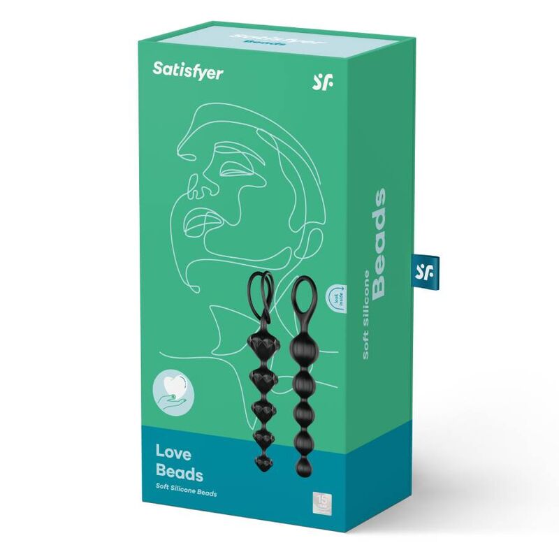 SATISFYER - PERLES D'AMOUR NOIRES