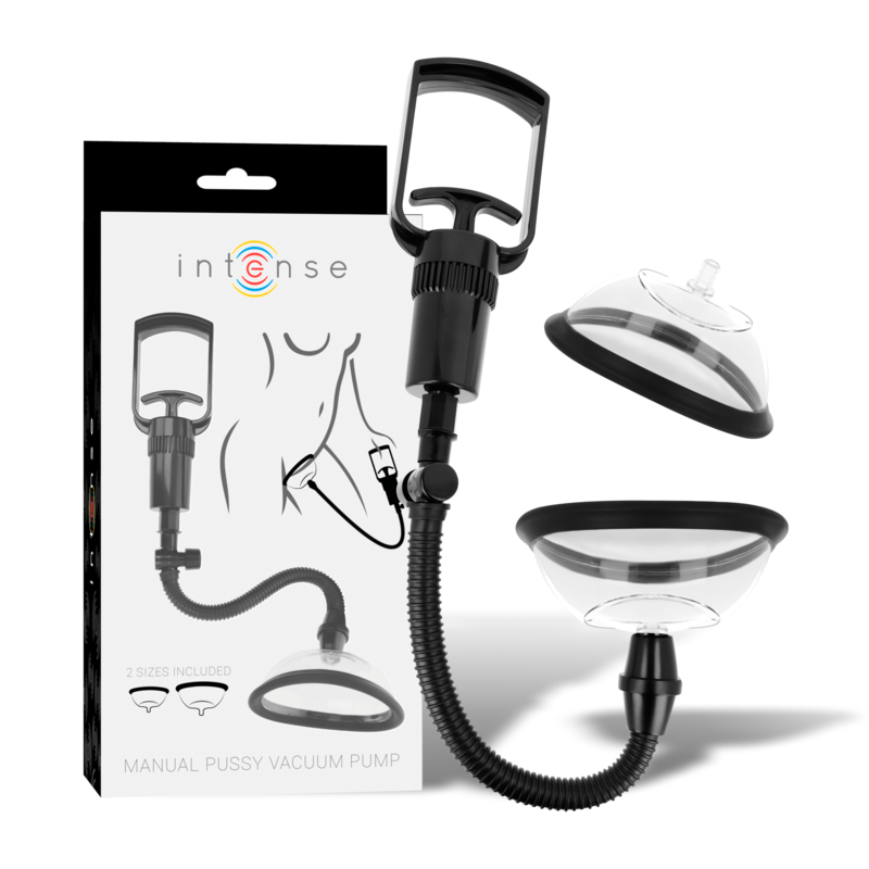 INTENSE - POMPE MANUELLE VAGINALE AVEC DEUX BONNETS INTERCHANGEABLES