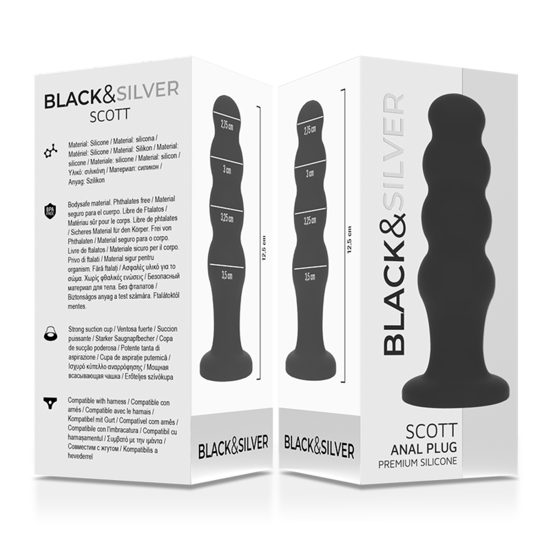 NOIR&ARGENT - SCOTT PLUG ANAL SILICONE PREMIUM NOIR