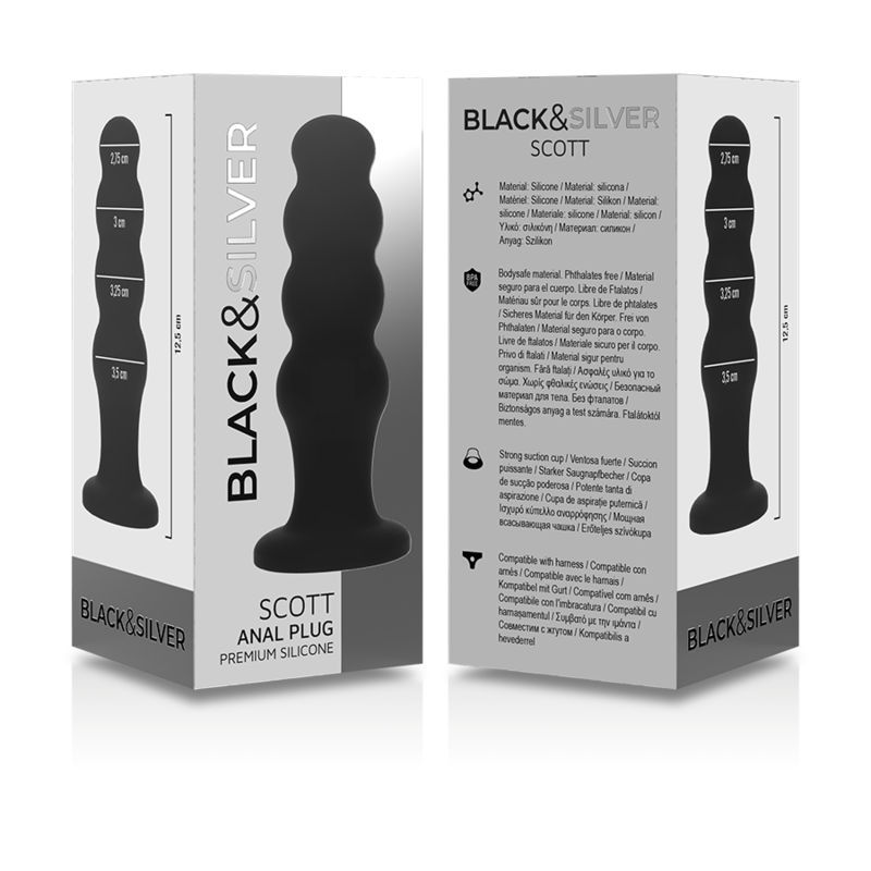 NOIR&ARGENT - SCOTT PLUG ANAL SILICONE PREMIUM NOIR