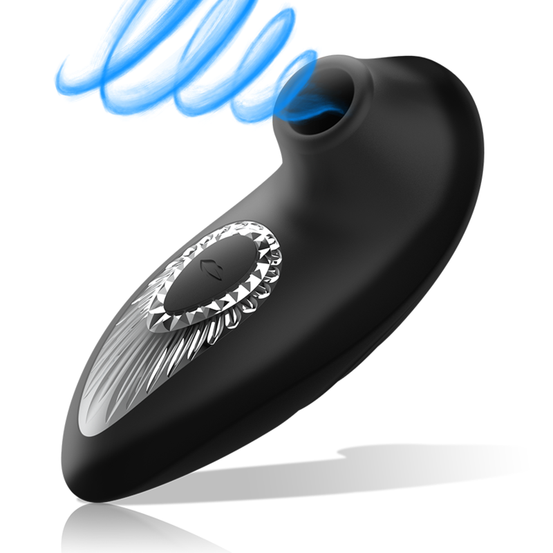 BLACK&SILVER - DRAKE DELUXE VIBREUR SUCEUR EN SILICONE RECHARGEABLE NOIR