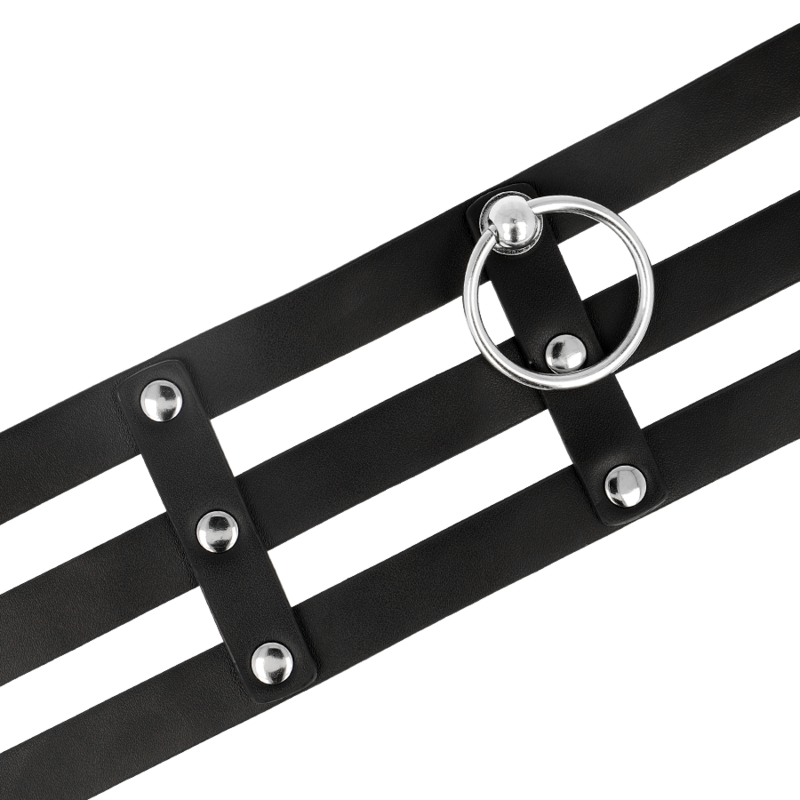COQUETTE CHIC DESIRE - COLLIER RAS DU COU EN CUIR VÉGAN STYLE FÉTICHE
