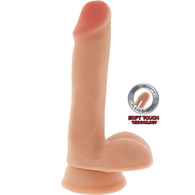 GET REAL - GODEMICHET DOUBLE DENSITÉ 17 CM AVEC TESTICULES NATURELS