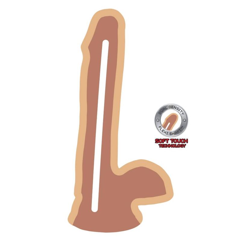 GET REAL - GODEMICHET DOUBLE DENSITÉ 17 CM AVEC TESTICULES NATURELS
