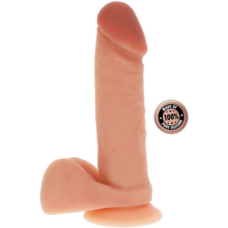 GET REAL - GODEMICHET SILICONE 20,5 CM AVEC TESTICULES NATUREL