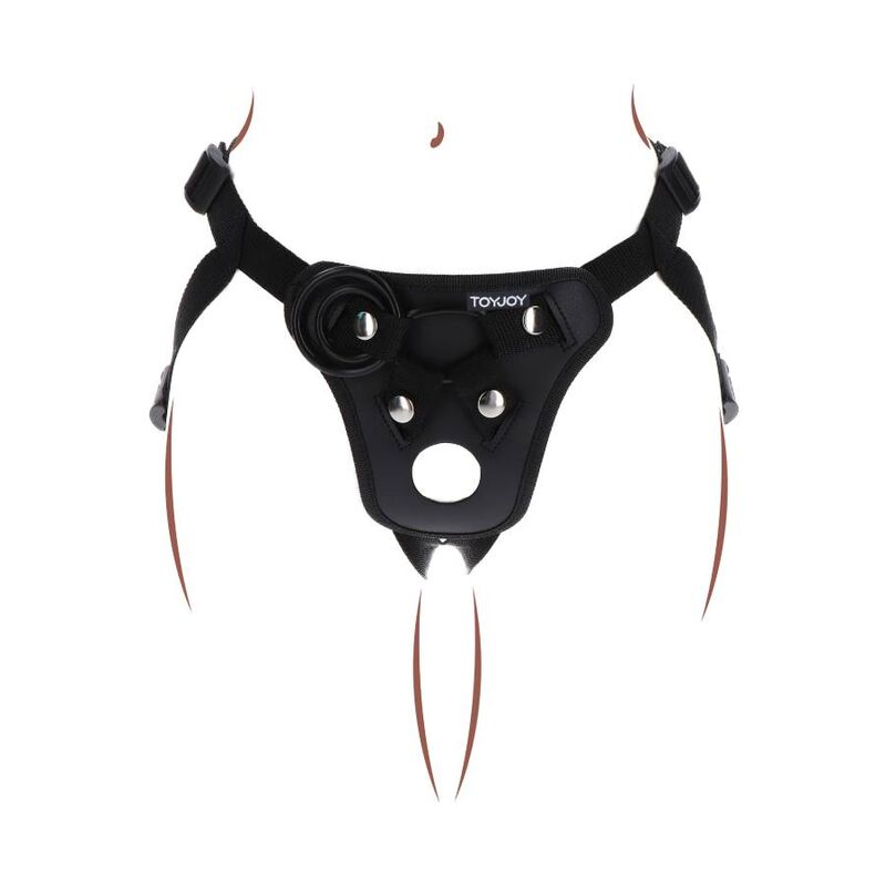 GET REAL - STRAP-ON PLEASURE BLACK HARNESS