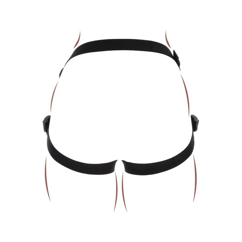 GET REAL - STRAP-ON PLEASURE BLACK HARNESS