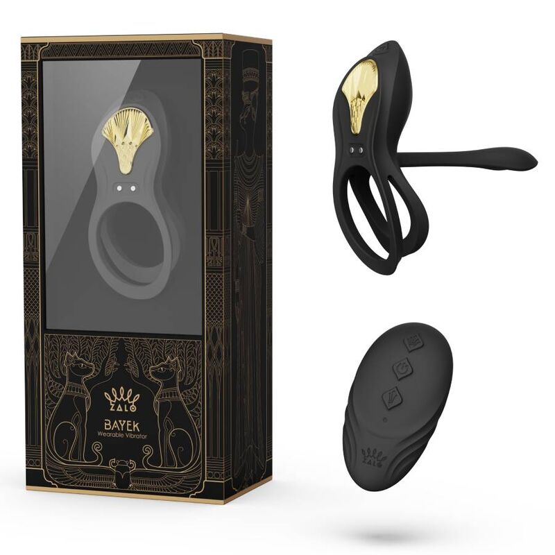 ZALO - BAYEK ANNEAU VIBRANT TÉLÉCOMMANDÉ COUPLES NOIR