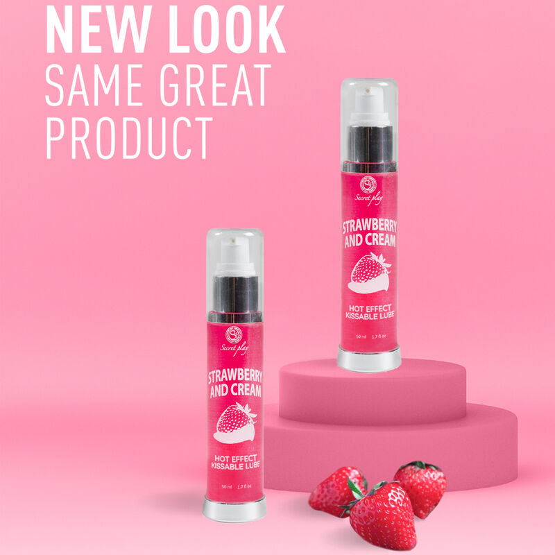 SECRETPLAY - 2-IN-1 WARMING LUBRICANT STRAWBERRY & CREAM 50 ML