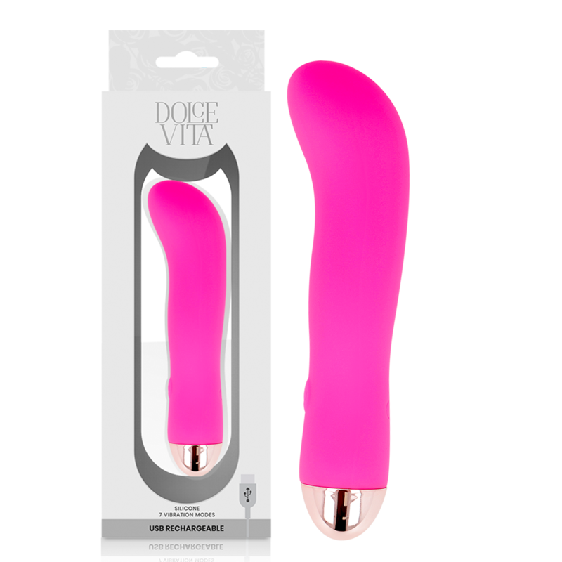 DOLCE VITA - VIBREUR RECHARGEABLE TWO ROSE 7 VITESSES