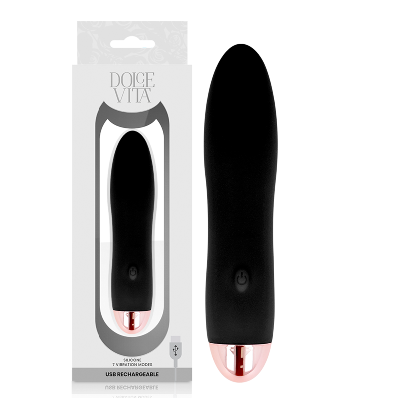 DOLCE VITA - VIBROMASSEUR RECHARGEABLE FOUR NOIR 7 VITESSES