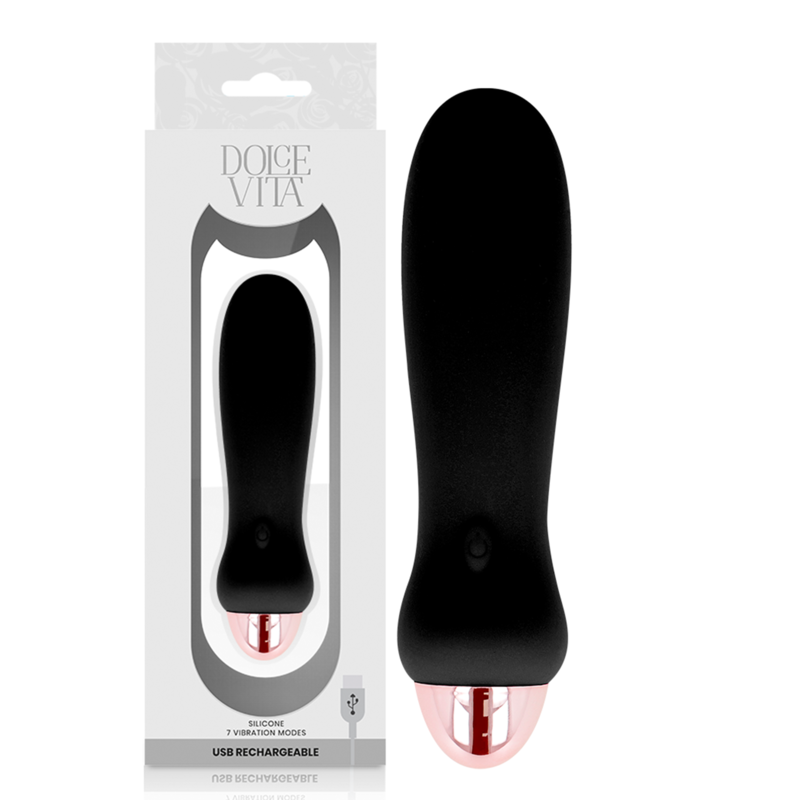 DOLCE VITA - VIBROMASSEUR RECHARGEABLE FIVE NOIR 7 VITESSES