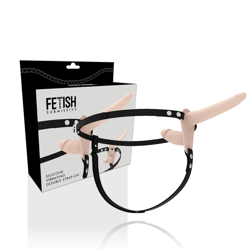 HARNAIS SOUMIS FÉTICHE - DOUBLE PÉNÉTRATION VIBREUR FLESH UP