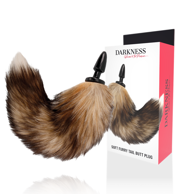 DARKNESS - GODEMICHET NATUREL AVEC PLUG ANAL EN SILICONE 10 CM