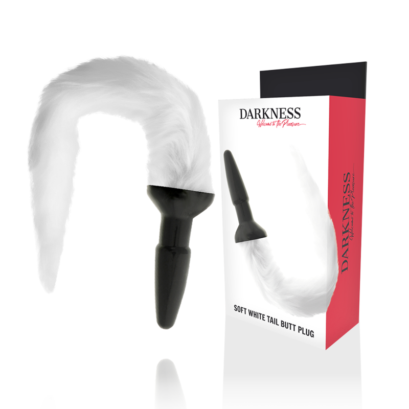 DARKNESS - SILICONE ANAL PLUG WITH WHITE GLUE